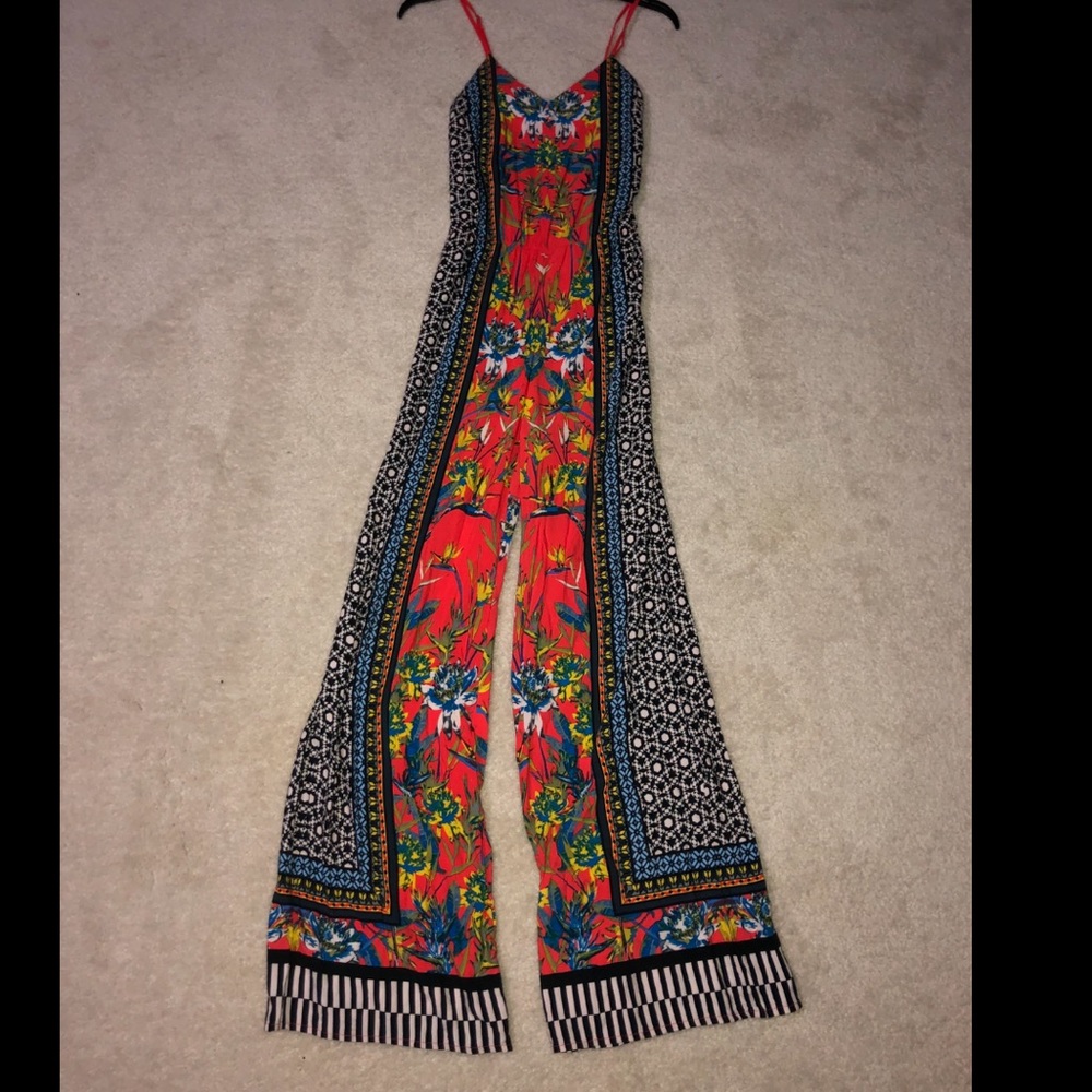 Multi-colored and multi-patterned jumpsuit